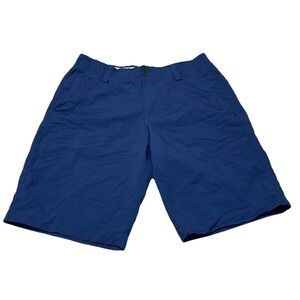 Under Armour Loose Fit Golf Shorts 10 in Inseam Navy Blue Casual Stretch Mens 34